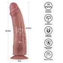LOVETOY DILDO DE DUPLA DENSIDADE COM VIBRAÇÃO 10.5