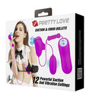 VIBRADOR PRETTY LOVE COM SUCÇÃO E BALA VIBRATÓRIA