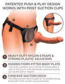 STRAP-ON 7" ACOLCHOADO BODY DOCK KING COCK ELITE