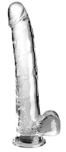 DILDO REALISTICO COCK CLEAR TRANSPARENTE 11"