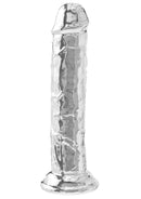 DILDO REALÍSTICO TRANSPARENTE 19CM