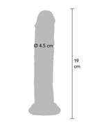 DILDO REALÍSTICO TRANSPARENTE 19CM