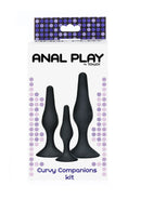 CONJUNTO DE 3 PLUGS ANAIS PRETOS