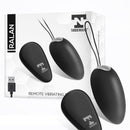 OVO VIBRATÓRIO RALAN PRETO DE SILICONE USB COM CONTROLO REMOTO