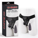 STRAP-ON PRETO COM DILDO OCO E VIBRAÇÃO