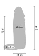 MANGA PENIANA COM VIBRAÇÃO EM SILICONE 16 CM