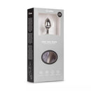 PLUG ANAL PRATEADO EASYTOYS COM CAUDA RAPOSA CINZENTA