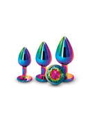 KIT DE 3 PLUGS COM PEDRA REDONDA