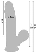 DILDO ULTRA REALISTICO EM SILICONE 19 CM