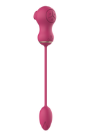 ESTIMULADOR DUPLO FLEXÍVEL E OVO COM VIBRAÇÃO ROSA