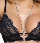 CONJUNTO DE RENDA PRETO ABERTO