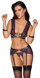 CONJUNTO LILÁS DE RENDA