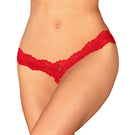 TANGA AMOR CHERRIS VERMELHA EM RENDA ABERTA