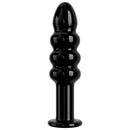 DILDO ROMANCE CZARNY EM VIDRO 5.5"