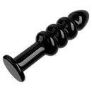 DILDO ROMANCE CZARNY EM VIDRO 5.5"