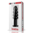 DILDO ROMANCE CZARNY EM VIDRO 5.5"