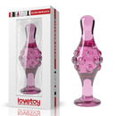 DILDO ROMANCE EM VIDRO 4.5" ROSA