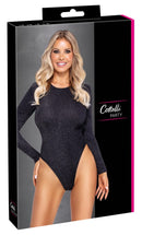 BODY PRETO PRATEADO ELÁSTICO