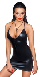 VESTIDO PRETO EM VINIL