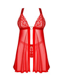 BABYDOLL DE NOITE E TANGA VERMELHA OBSESSIVE