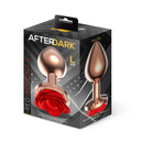 PLUG ANAL AFTERDARK ROSÉ OURO COM ROSA VERMELHA