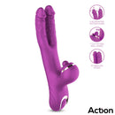 ACTION NICO VIBRADOR COM DILDOS ALTERNADOS E BOLA PERCUSSORA 4 MOTORES