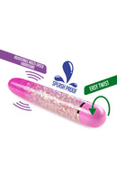 VIBRADOR ROSA COM BRILHANTES DE METAL