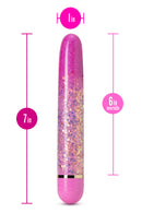 VIBRADOR ROSA COM BRILHANTES DE METAL