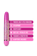 VIBRADOR ROSA COM BRILHANTES DE METAL