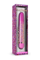 VIBRADOR ROSA COM BRILHANTES DE METAL
