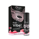 VIBRADOR LÍQUIDO VIBRAÇÃO DUPLA! SABOR GIN TÓNICO COM MORANGO 15ML