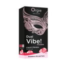 VIBRADOR LÍQUIDO VIBRAÇÃO DUPLA! SABOR GIN TÓNICO COM MORANGO 15ML
