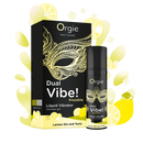 VIBRADOR LÍQUIDO VIBRAÇÃO DUPLA! SABOR GIN TÓNICO COM LIMÃO 15ML