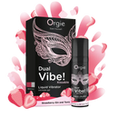 VIBRADOR LÍQUIDO VIBRAÇÃO DUPLA! SABOR GIN TÓNICO COM MORANGO 15ML