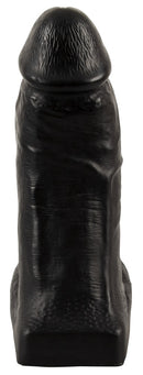 DILDO REAL GIGANTE PRETO COM TESTICULOS