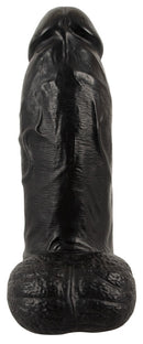 DILDO REAL GIGANTE PRETO COM TESTICULOS
