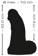 DILDO REAL GIGANTE PRETO COM TESTICULOS