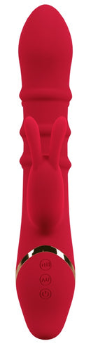 VIBRADOR RABBIT COM 3 ANÉIS MÓVEIS USB
