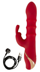 VIBRADOR RABBIT COM 3 ANÉIS MÓVEIS USB