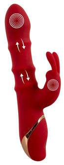 VIBRADOR RABBIT COM 3 ANÉIS MÓVEIS USB