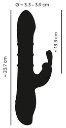 VIBRADOR RABBIT COM 3 ANÉIS MÓVEIS USB