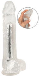 VIBRADOR TRANSPARENTE COM VENTOSA USB