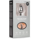 PLUG ANAL PRATEADO EASYTOYS COM CAUDA RAPOSA CASTANHA