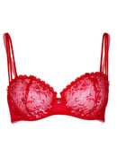 SUTIÃ DE RENDA VERMELHO SEM FORRO