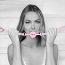 MORDAÇA DE BOLA SILICONE PARIS ROSA
