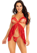 BABYDOLL VERMELHO COM TANGA