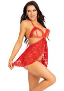 BABYDOLL VERMELHO COM TANGA