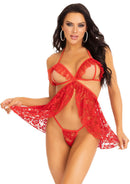 BABYDOLL VERMELHO COM TANGA