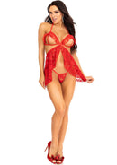 BABYDOLL VERMELHO COM TANGA