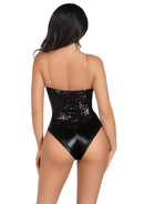 BODY COM LANTEJOULAS PRETO